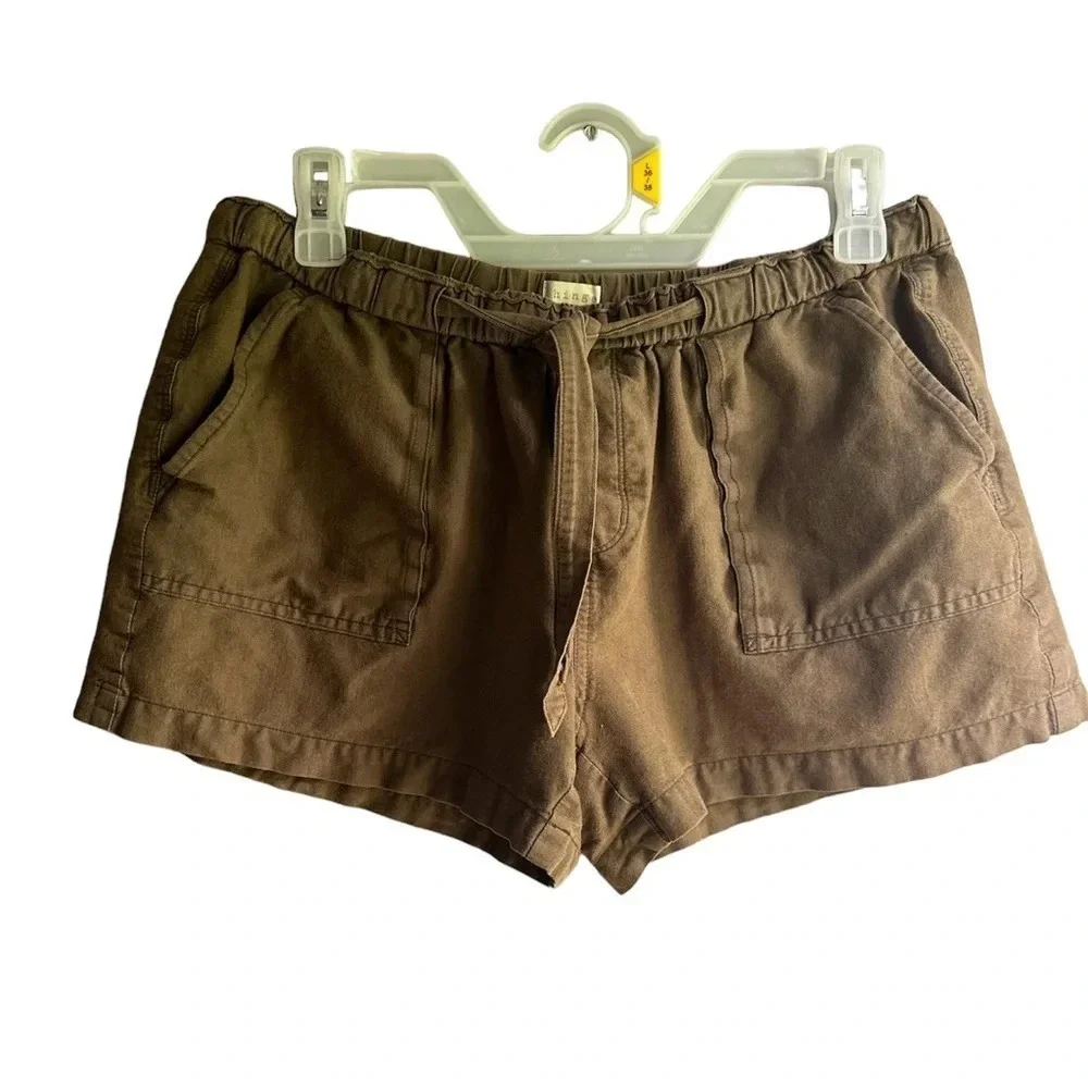 Hinge Green Cotton Rayon Shorts Casual Summer Everyday Summer Size Medium